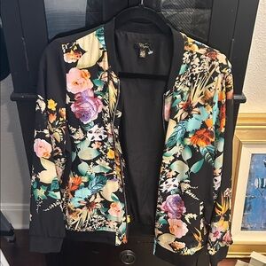 Cupio City Chic Multicolor Floral Bomber Jacket